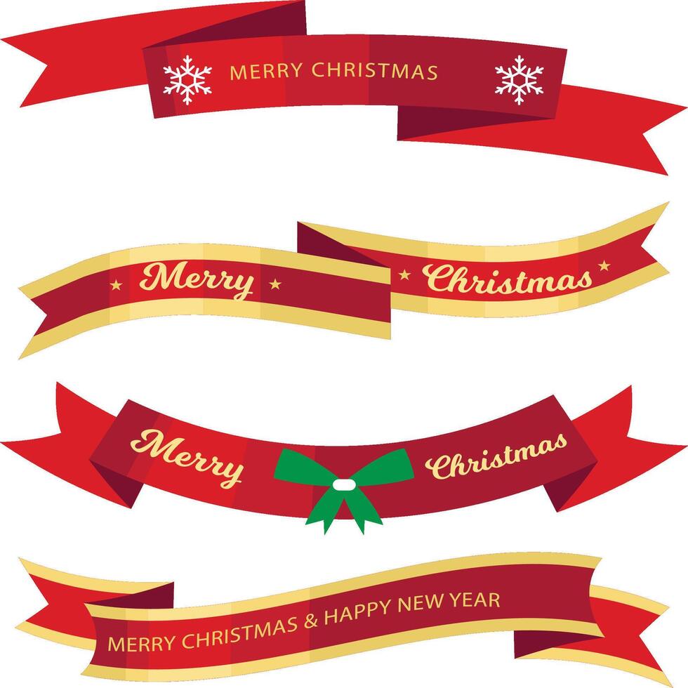 Beautiful Ribbons Banner, Tags and Bows Collection Set Design EPS Template. vector