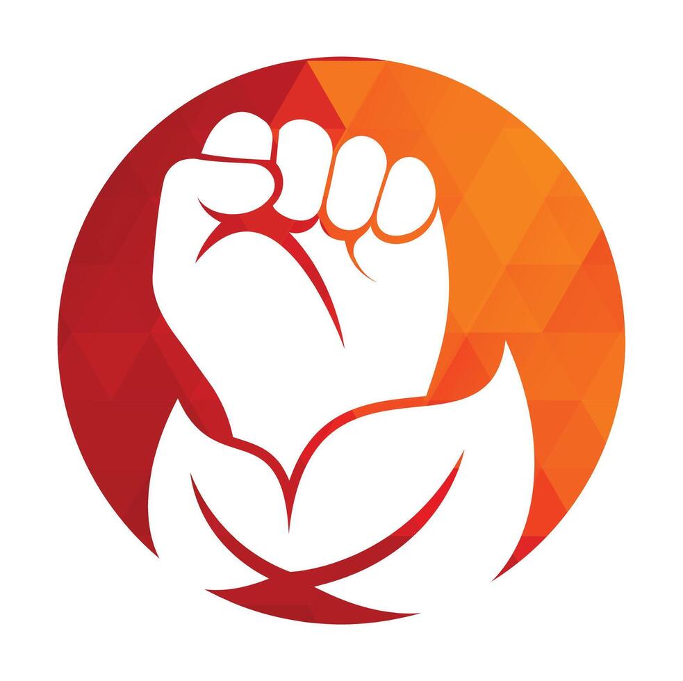 Hand and eco symbol or icon. vector