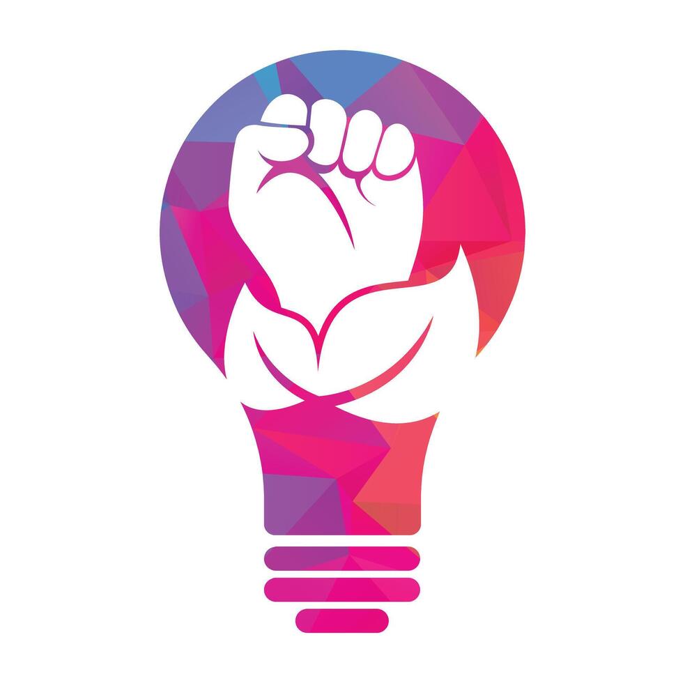 Hand and eco symbol or icon. vector