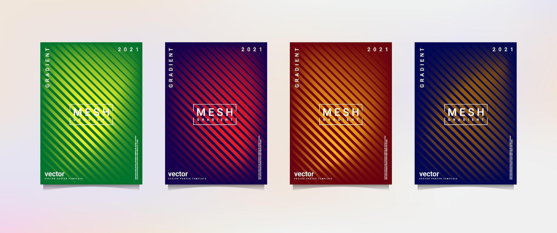 gradation background set, suitable for background, poster, wallpaper, cellphone screen, banner and others vector