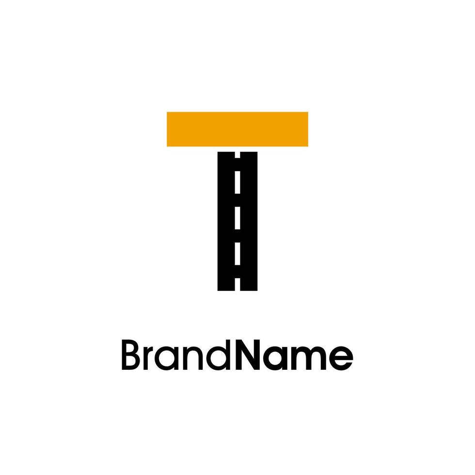 Simple Minimalist Initial T Way Logo vector