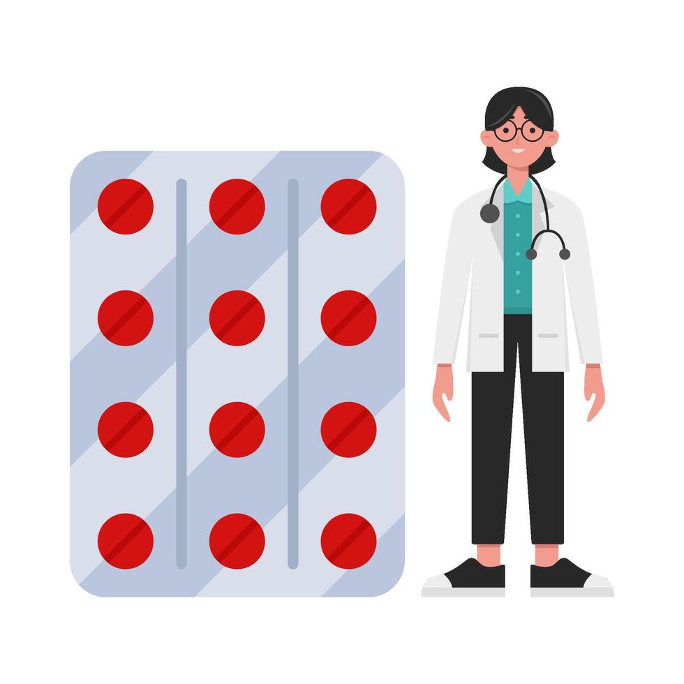 Illustration of pill vector