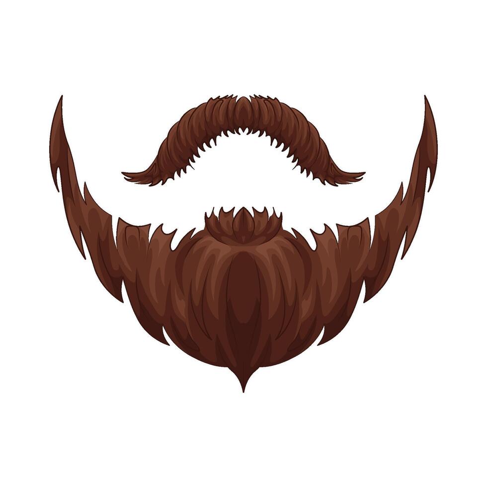Illustration of mustache and beard vector