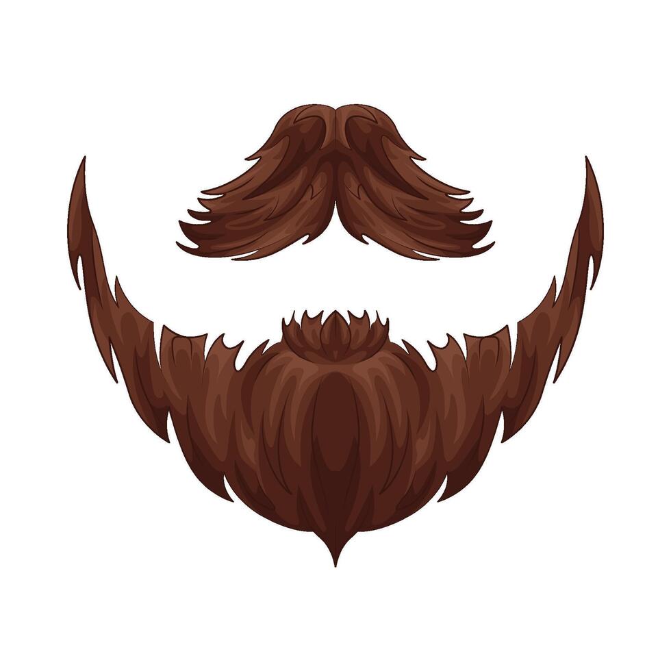 Illustration of mustache and beard vector