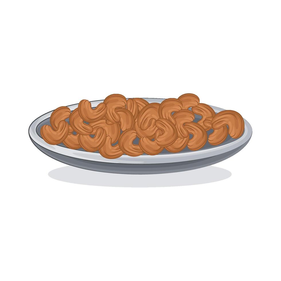 Illustration of cashew nut vector
