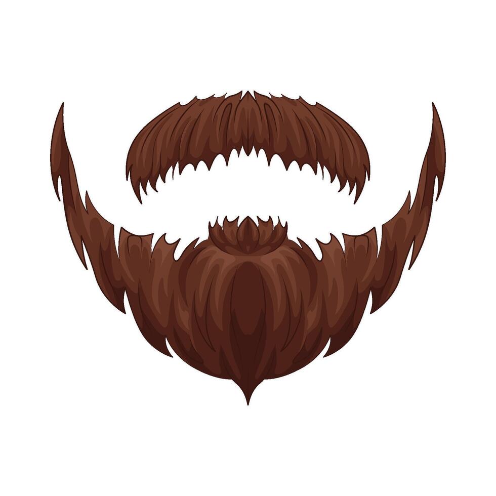 Illustration of mustache and beard vector