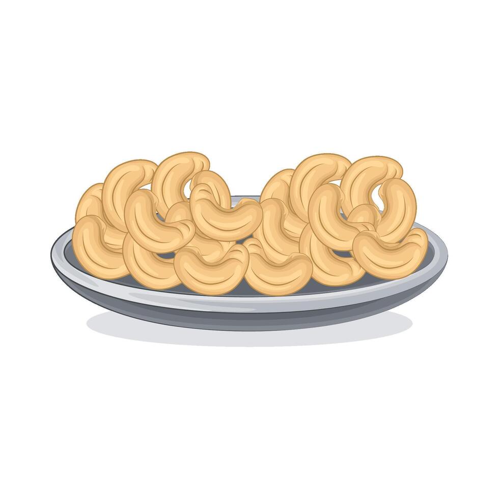 Illustration of cashew nut vector