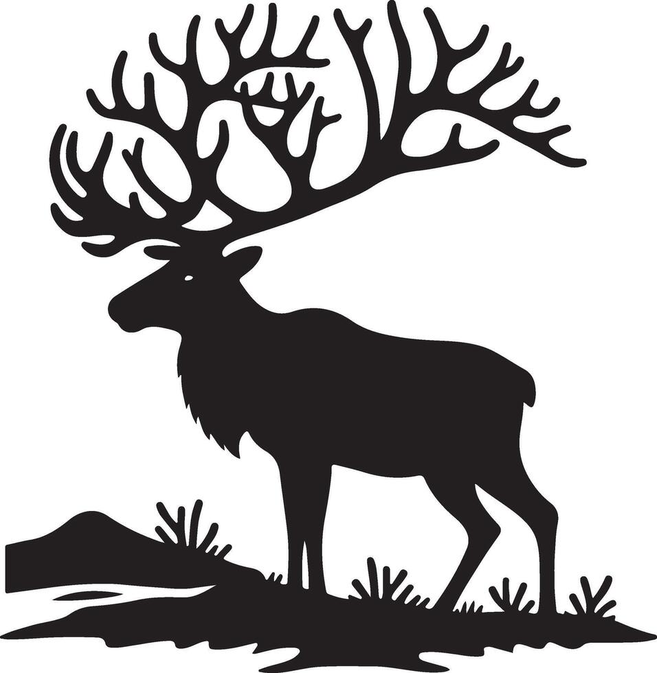 deer head illustration vector