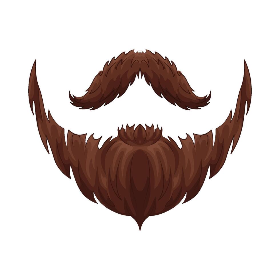 Illustration of mustache and beard vector