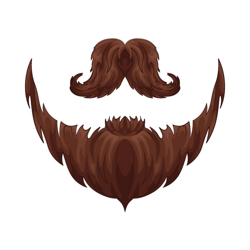 Illustration of mustache and beard vector