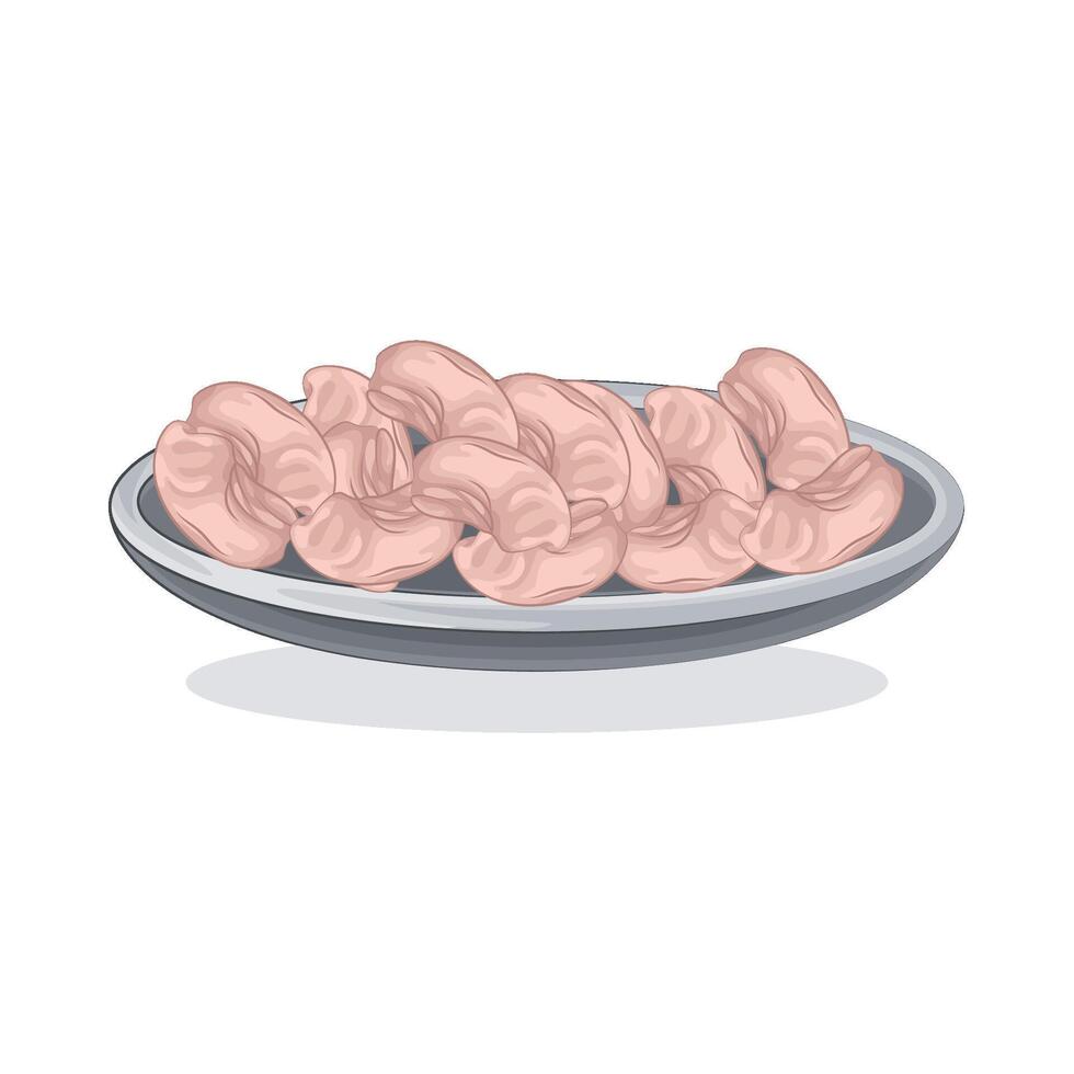 Illustration of cashew nut vector