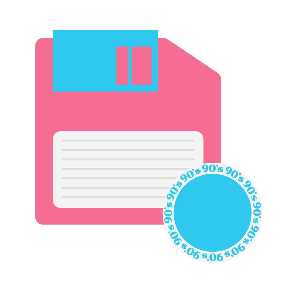 Illustration of floppy disk vector