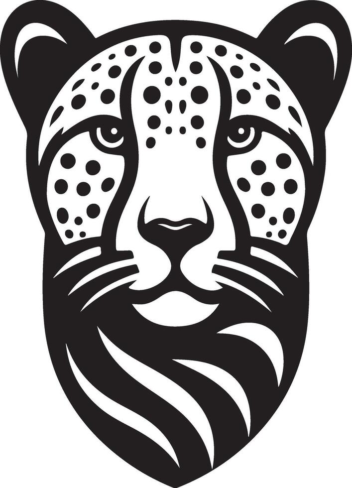 Cheetah black Art Illustration vector