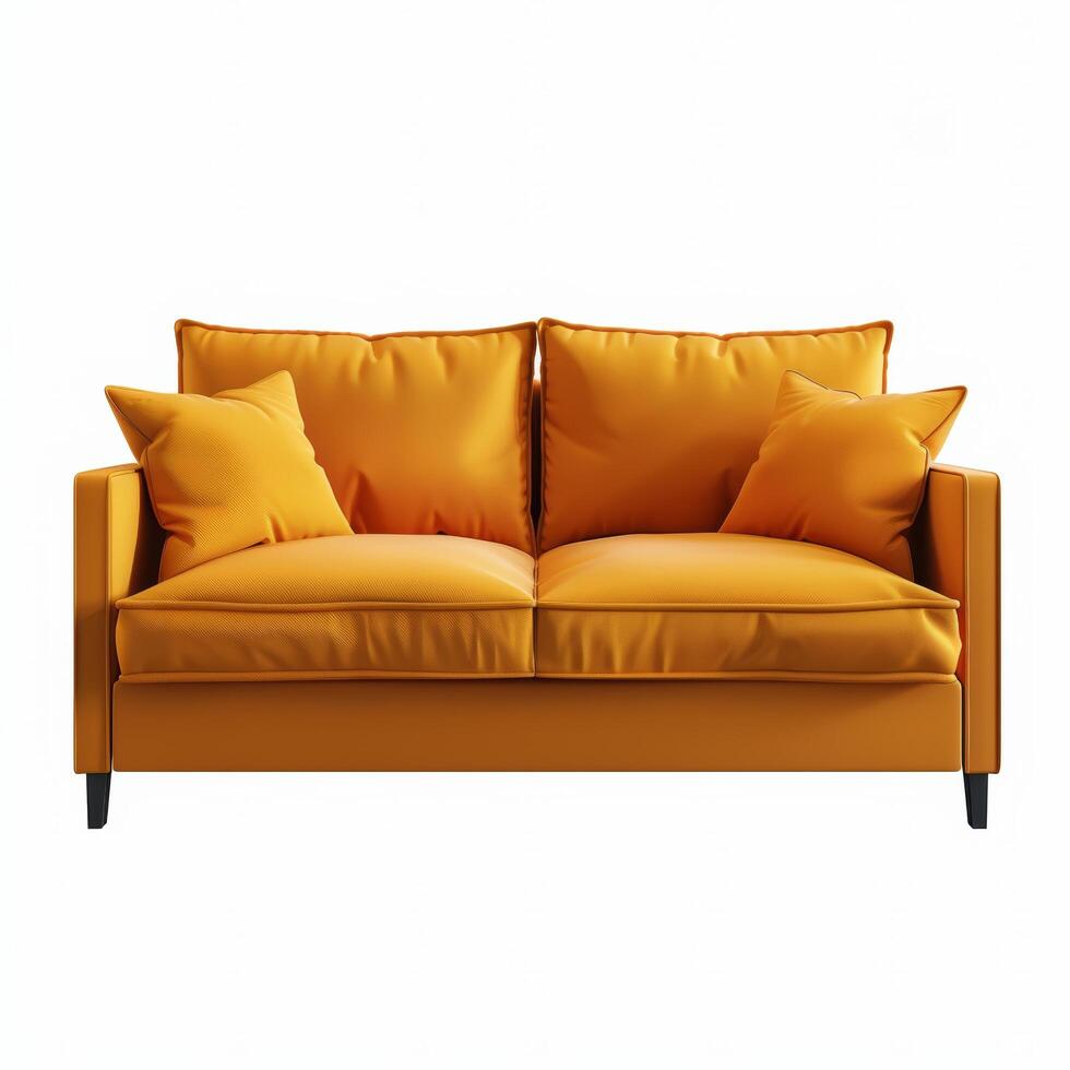 Orange Chair With Pillow photo