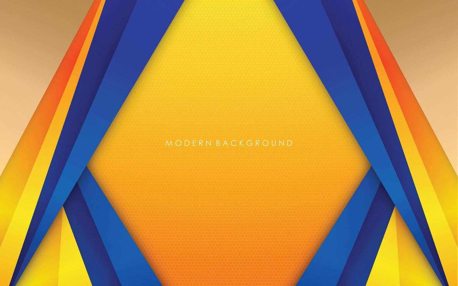 Illustration graphic of abstract background blue and yellow with golden color overlap layers modern vector