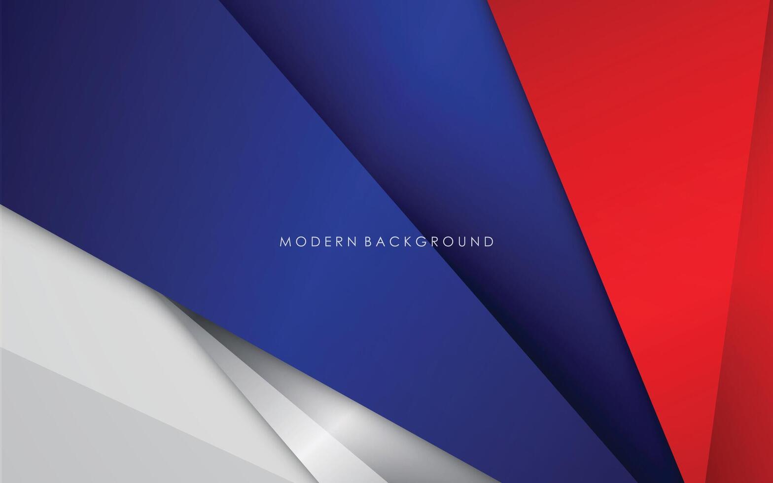 Modern background blue with white and red color vector