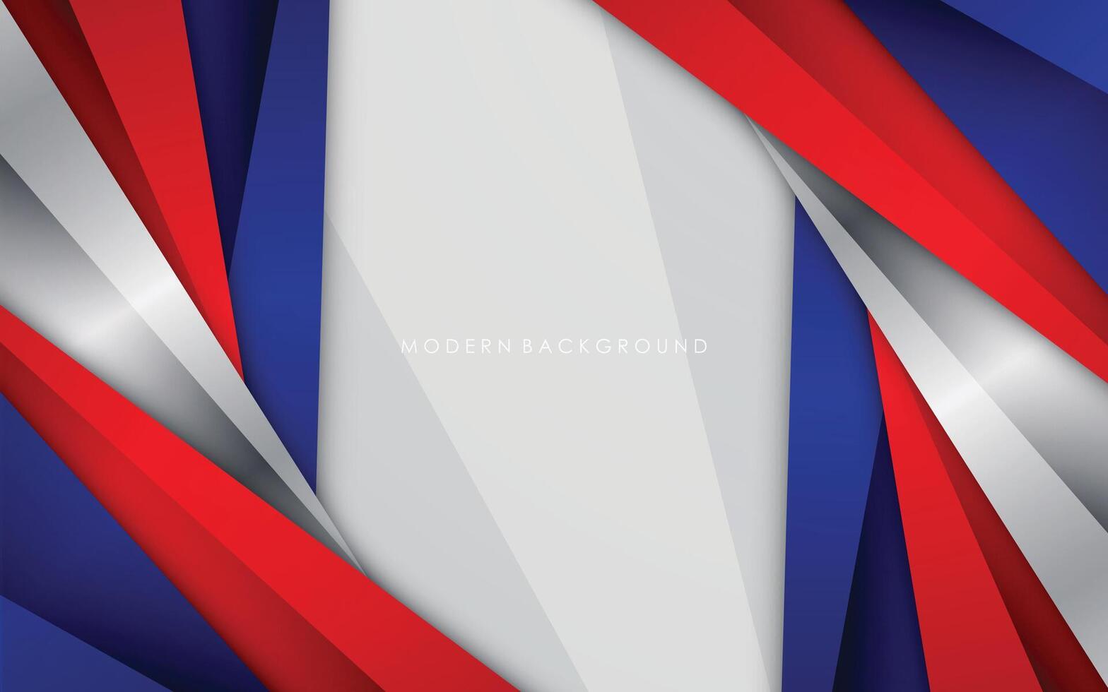 Modern background blue with white and red color vector