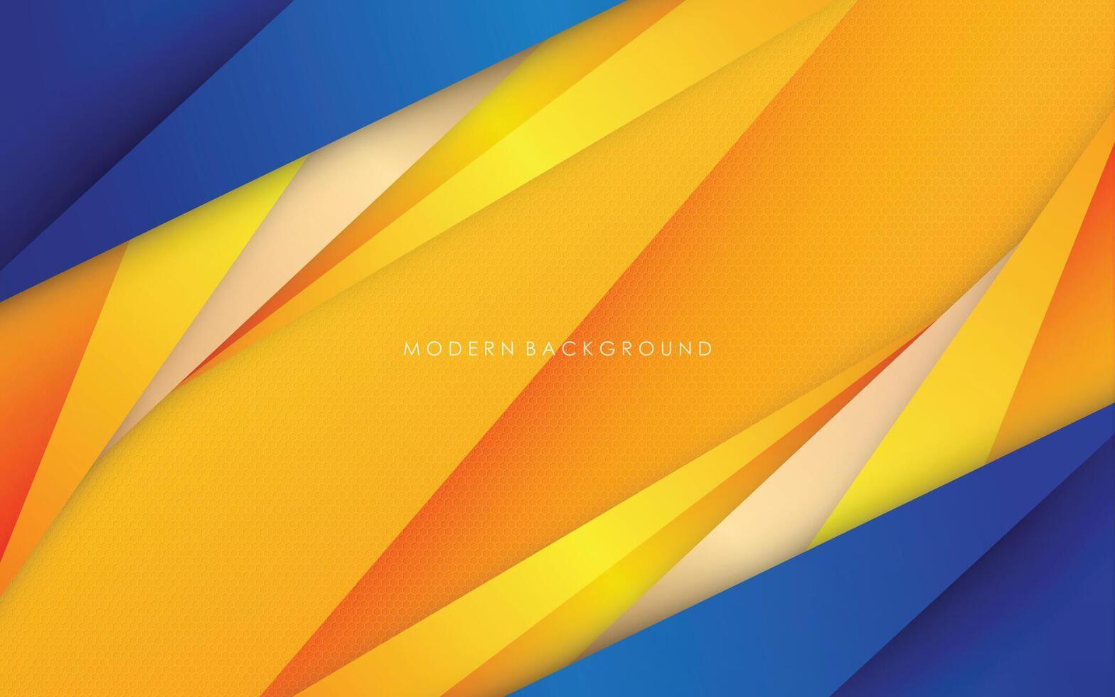 Illustration graphic of abstract background blue and yellow with golden color overlap layers modern vector
