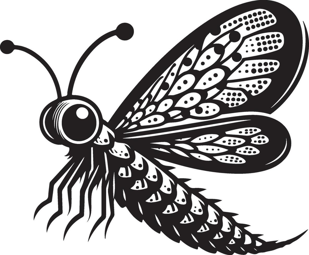 Cartoon lacewing art Illustration vector