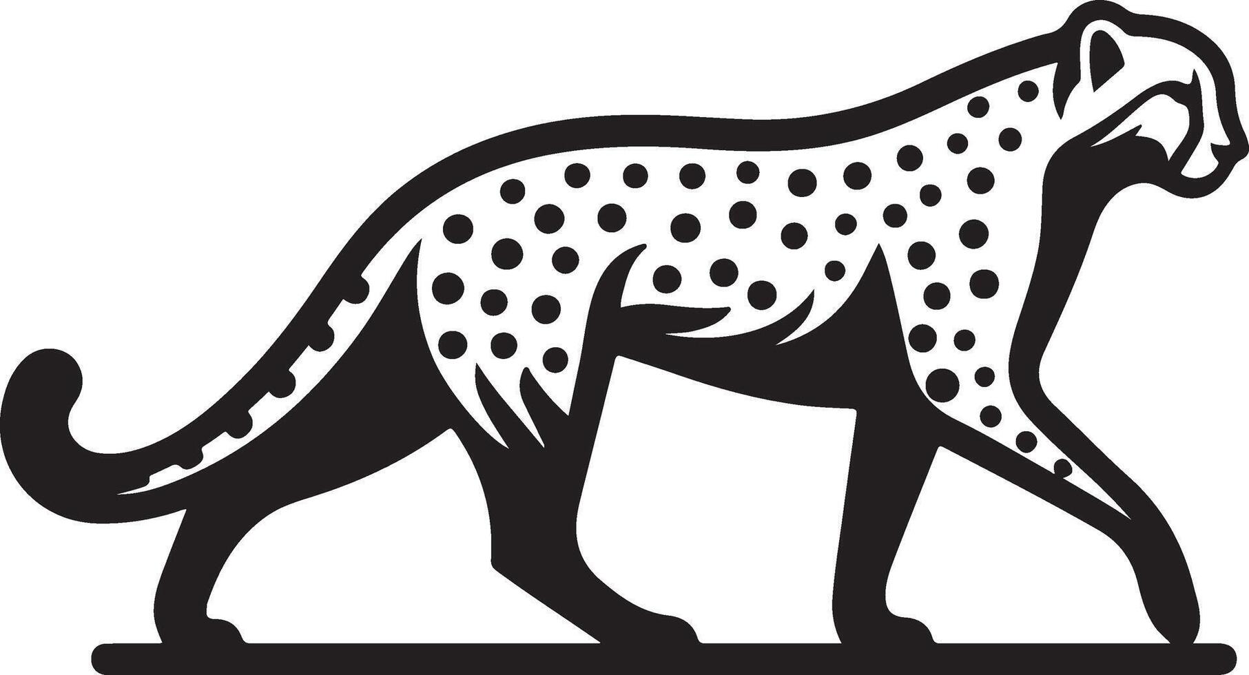 Cheetah black Art Illustration vector