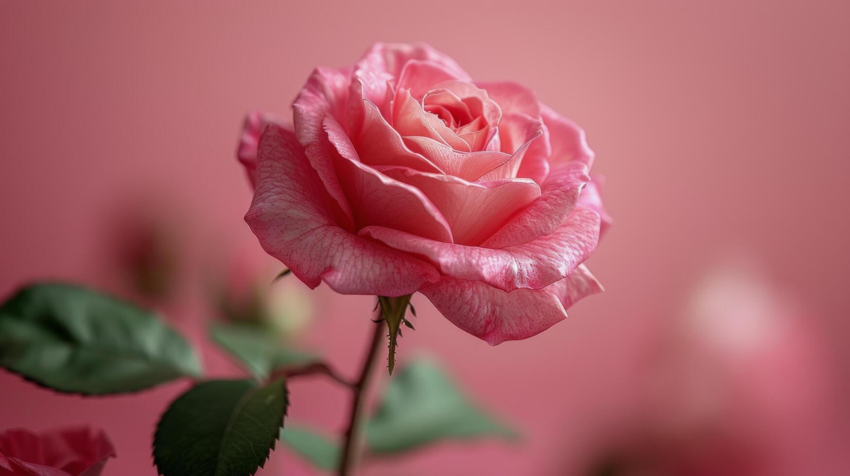 Pink Rose With Water Droplets photo