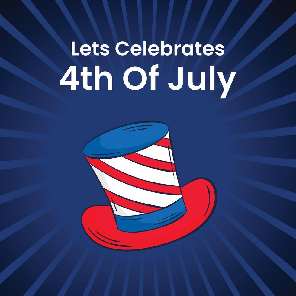 4th July Independence day vector