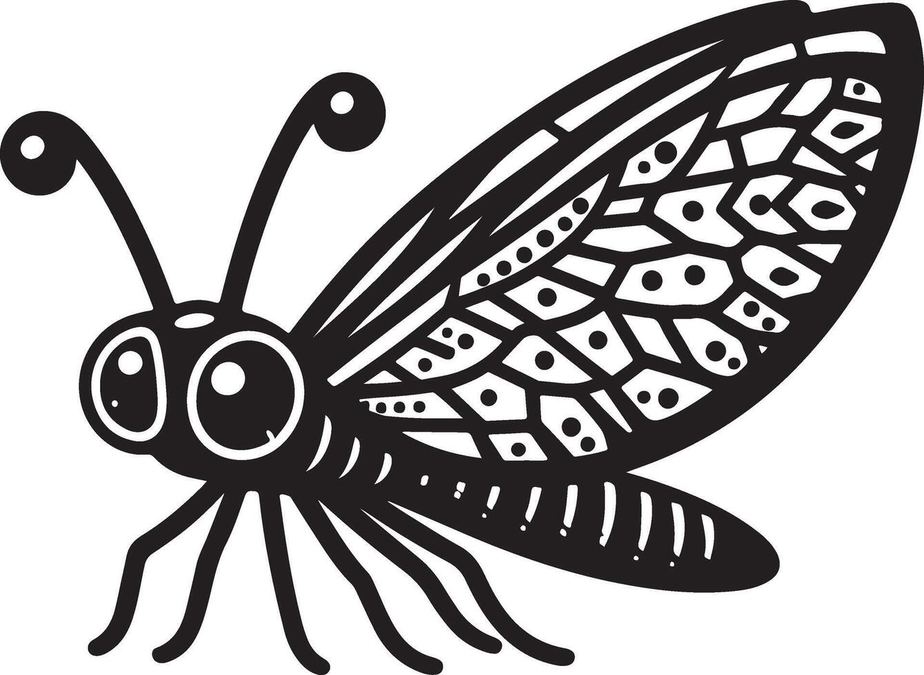 Cartoon lacewing art Illustration vector
