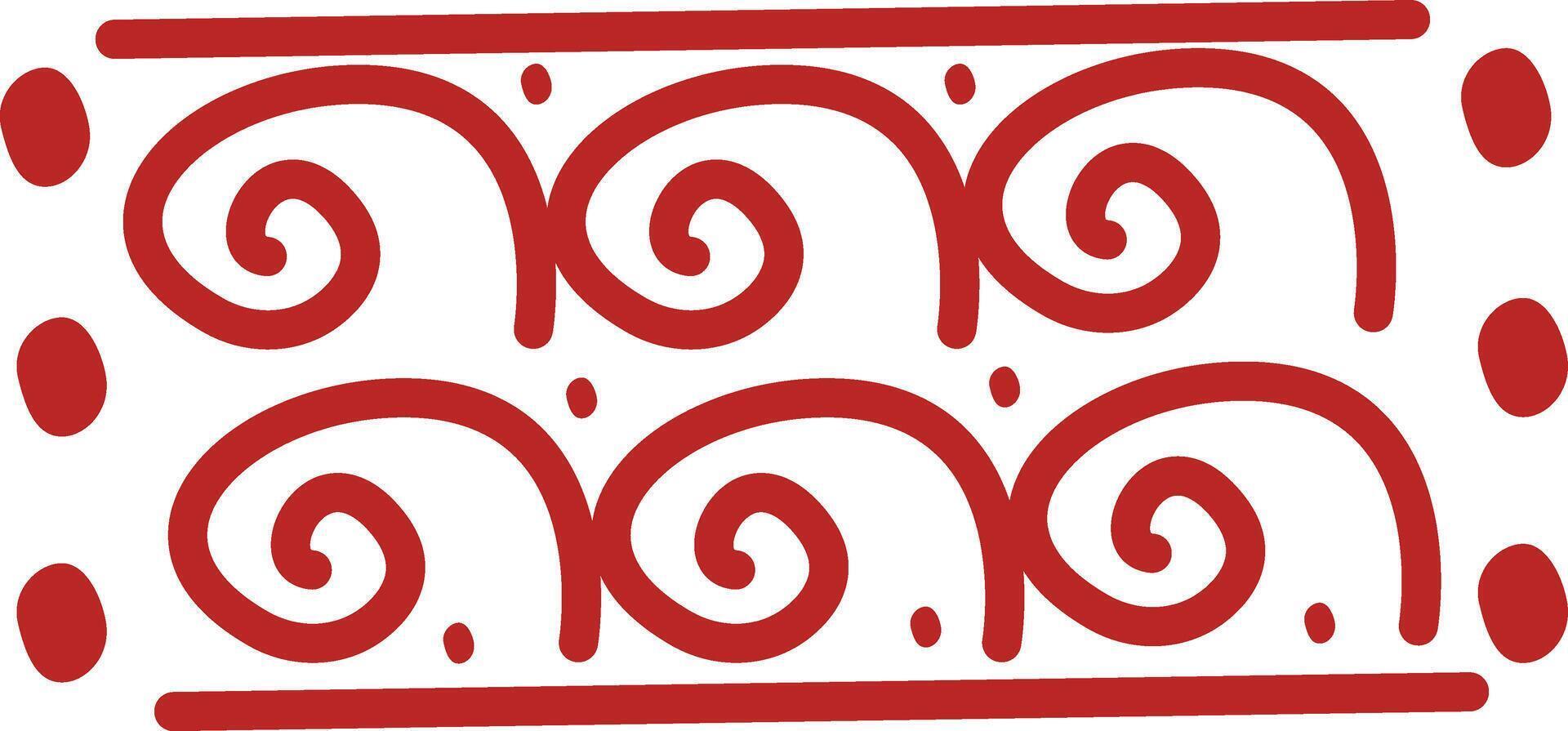 Hand Drawn Ethnic Tribal Element. Isolated on White Background. Illustration Design. vector