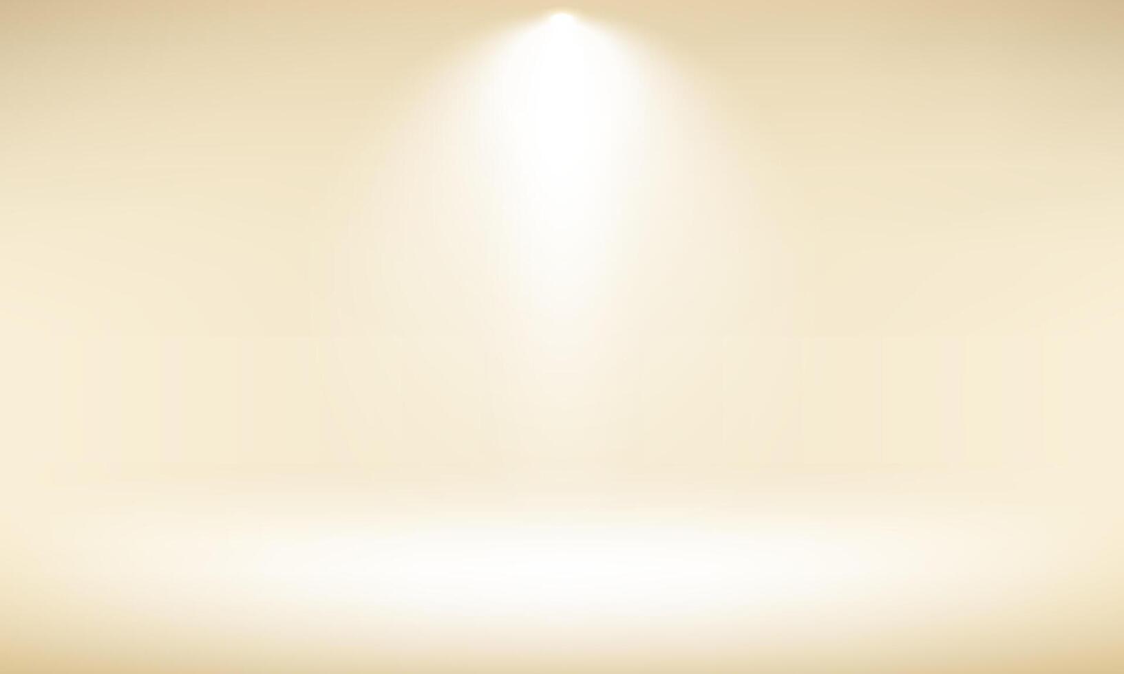 Empty Cream studio room background. Abstract studio room platform design. Empty room with light effect. Use for product display presentation, cosmetic display mockup, showcase, media banner, etc. vector
