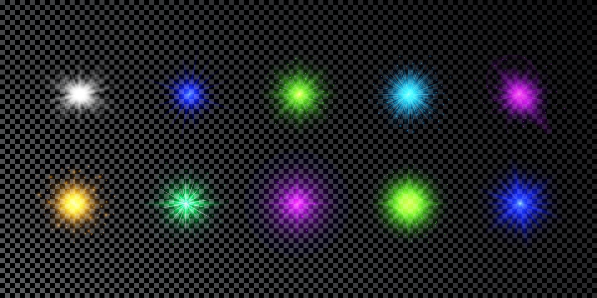 Light effect of lens flare vector