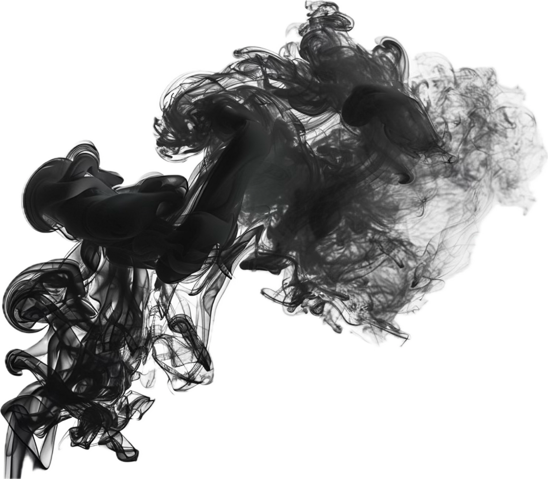 Flowing Black Ink Swirls. 46004117 PNG