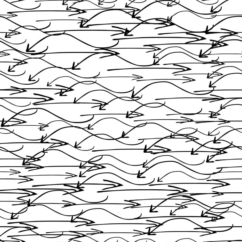 Seamless pattern with doodle arrows vector