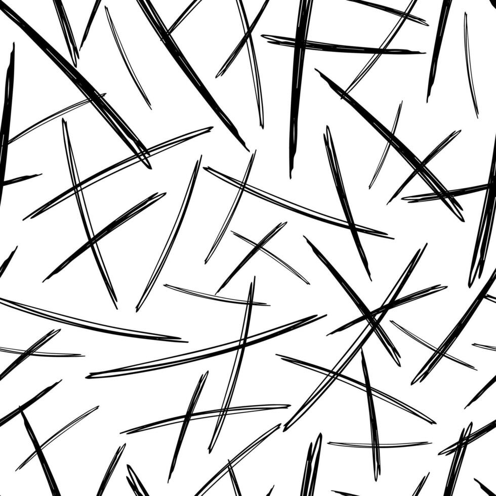 Seamless pattern with black pencil brushstrokes vector