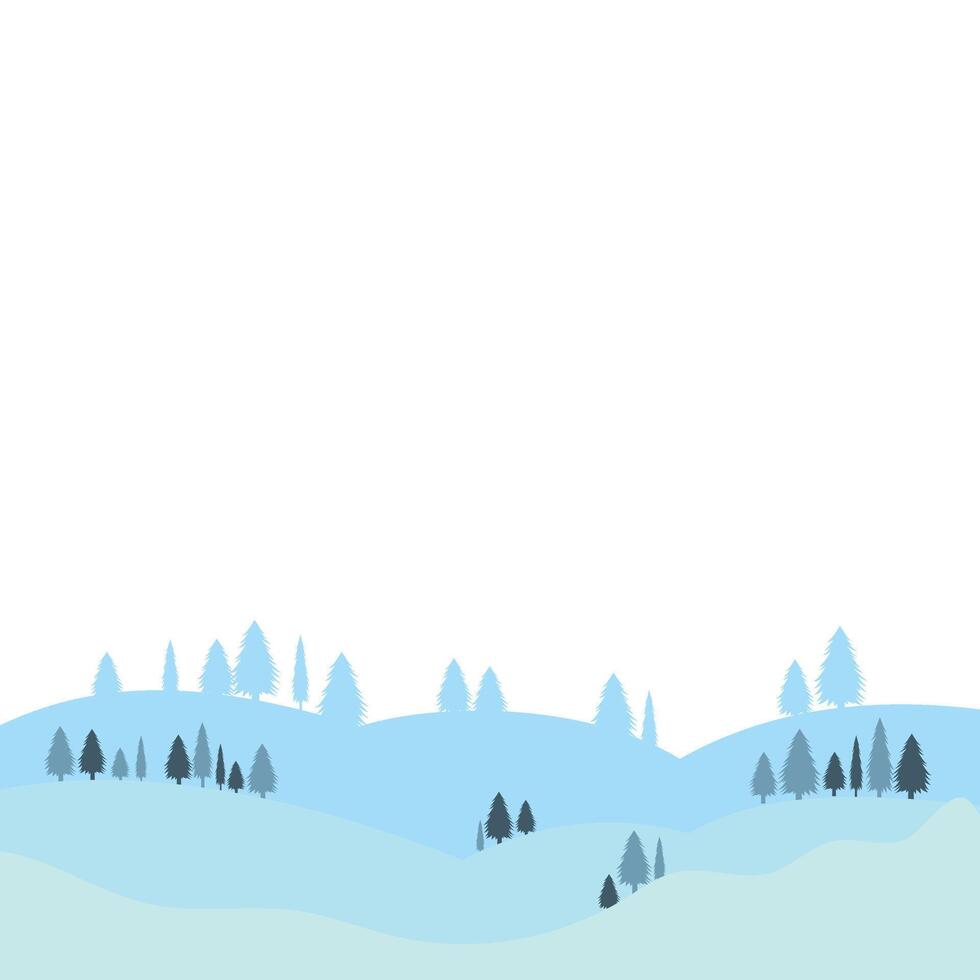 Christmas Tree And Snow Landscape vector