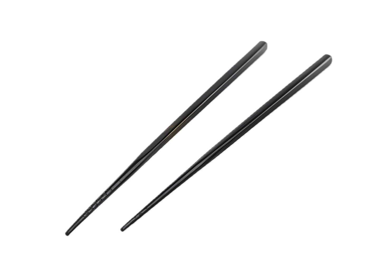 Close-Up of Black Textured Chopsticks. png