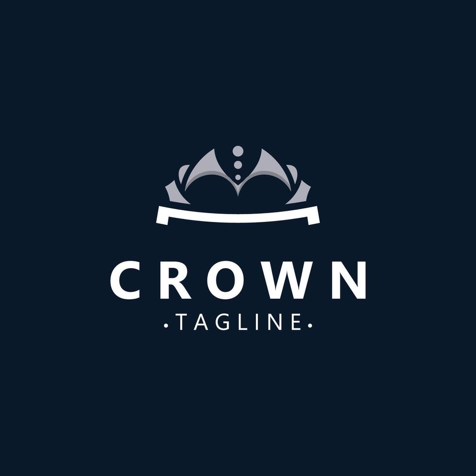 Premium style crown logo vintage abstract symbol. Royal king icon. Modern luxury brand element vector