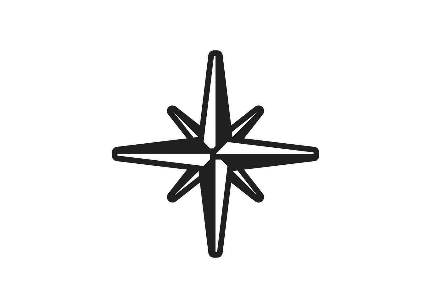Compass icon design template isolated illustration vector