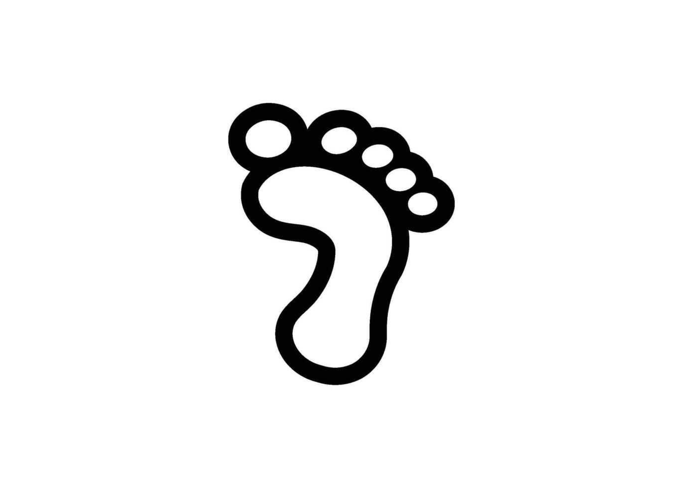 Foot palm icon line design template isolated vector