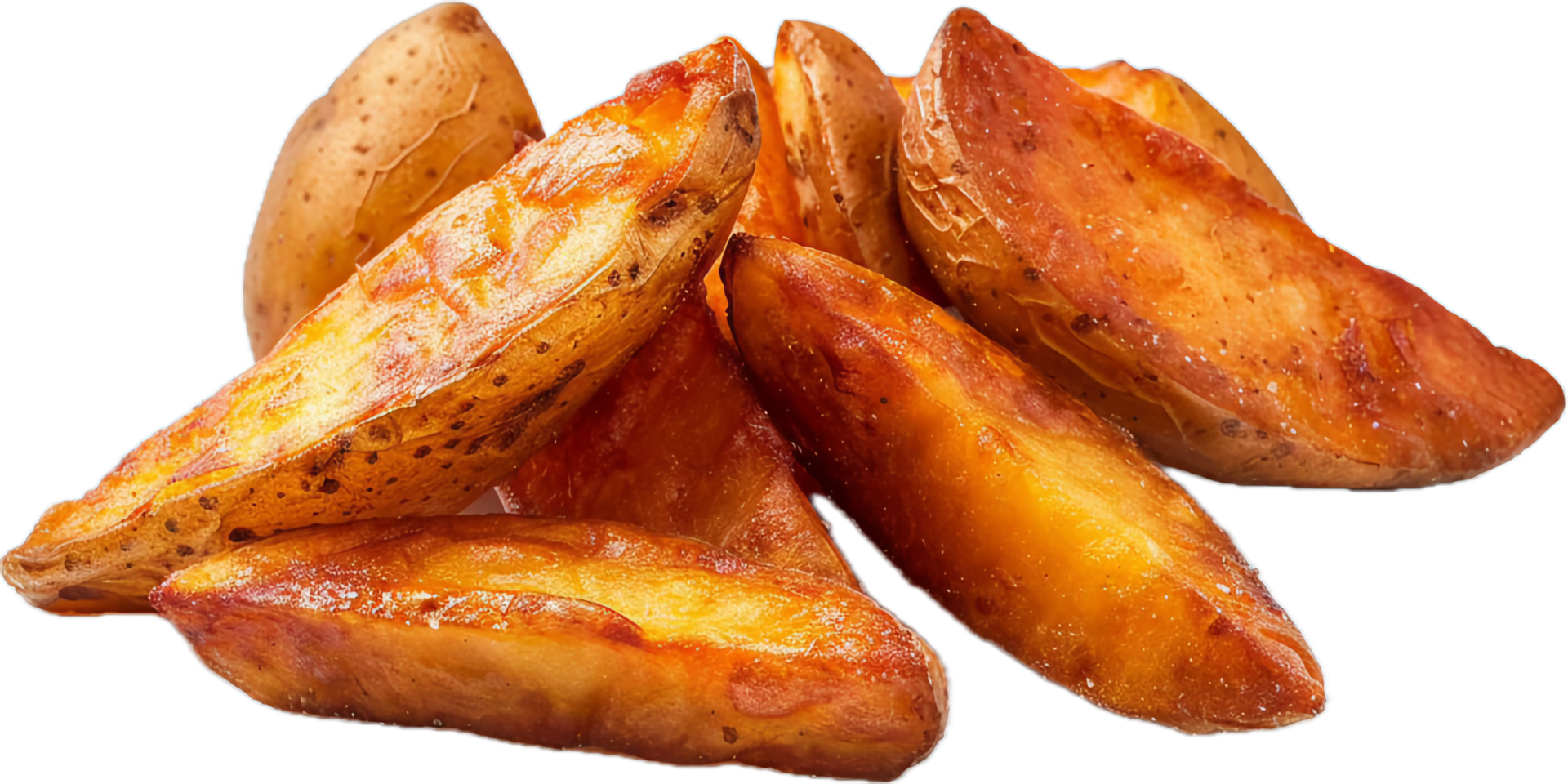 Crispy Seasoned Potato Wedges Close-Up. png