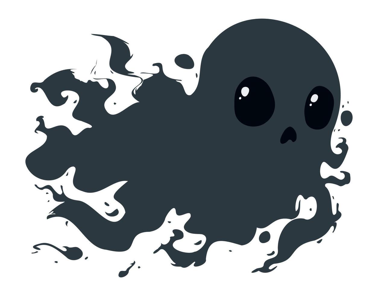 Friendly Halloween Ghost Cartoon Illustration vector