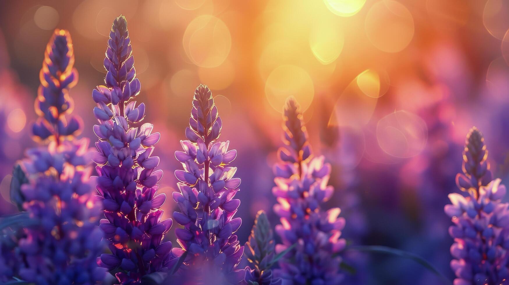 Close Up of Purple Flowers photo