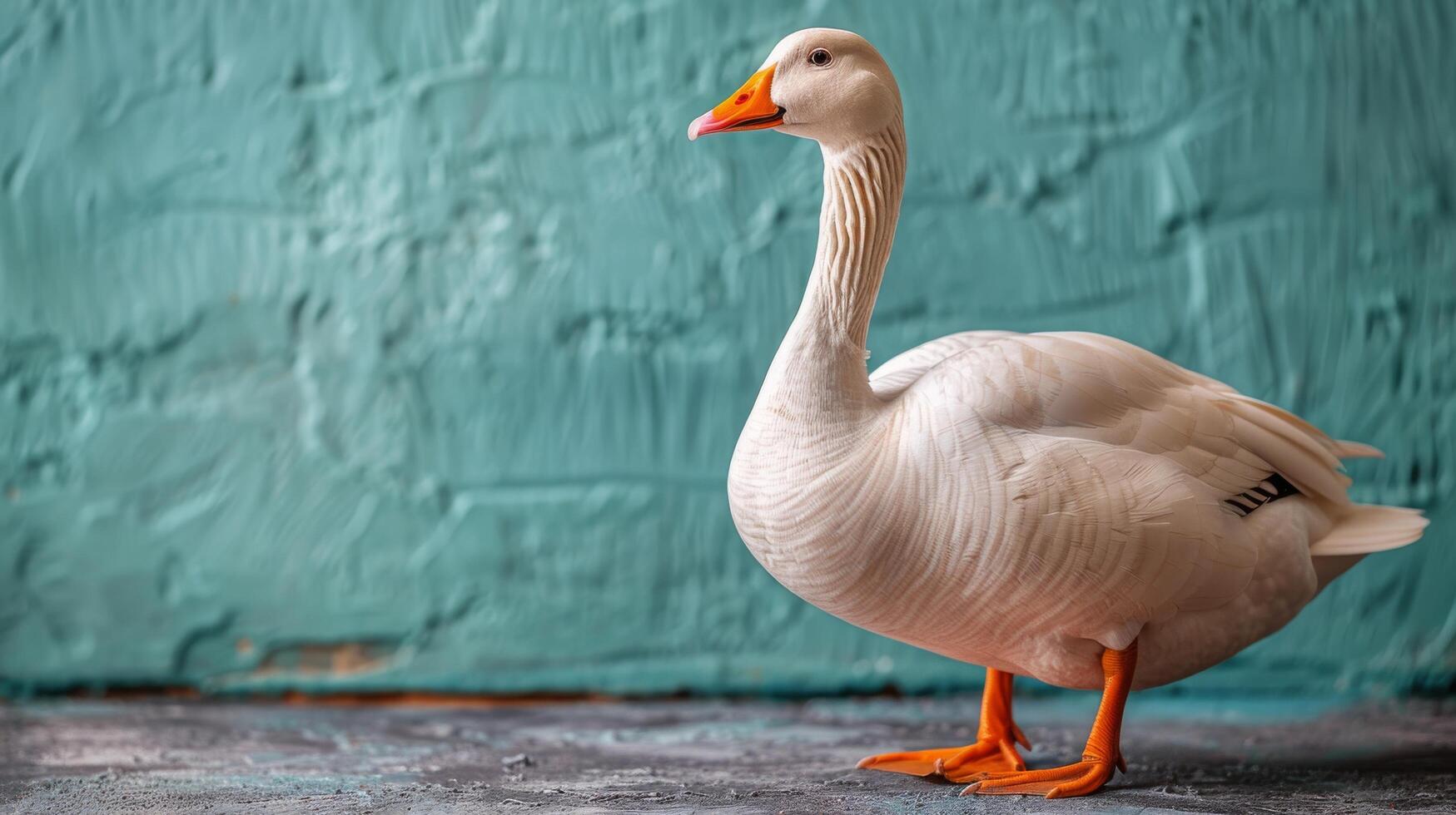 Four Geese Posing in Warm Sunset Light photo