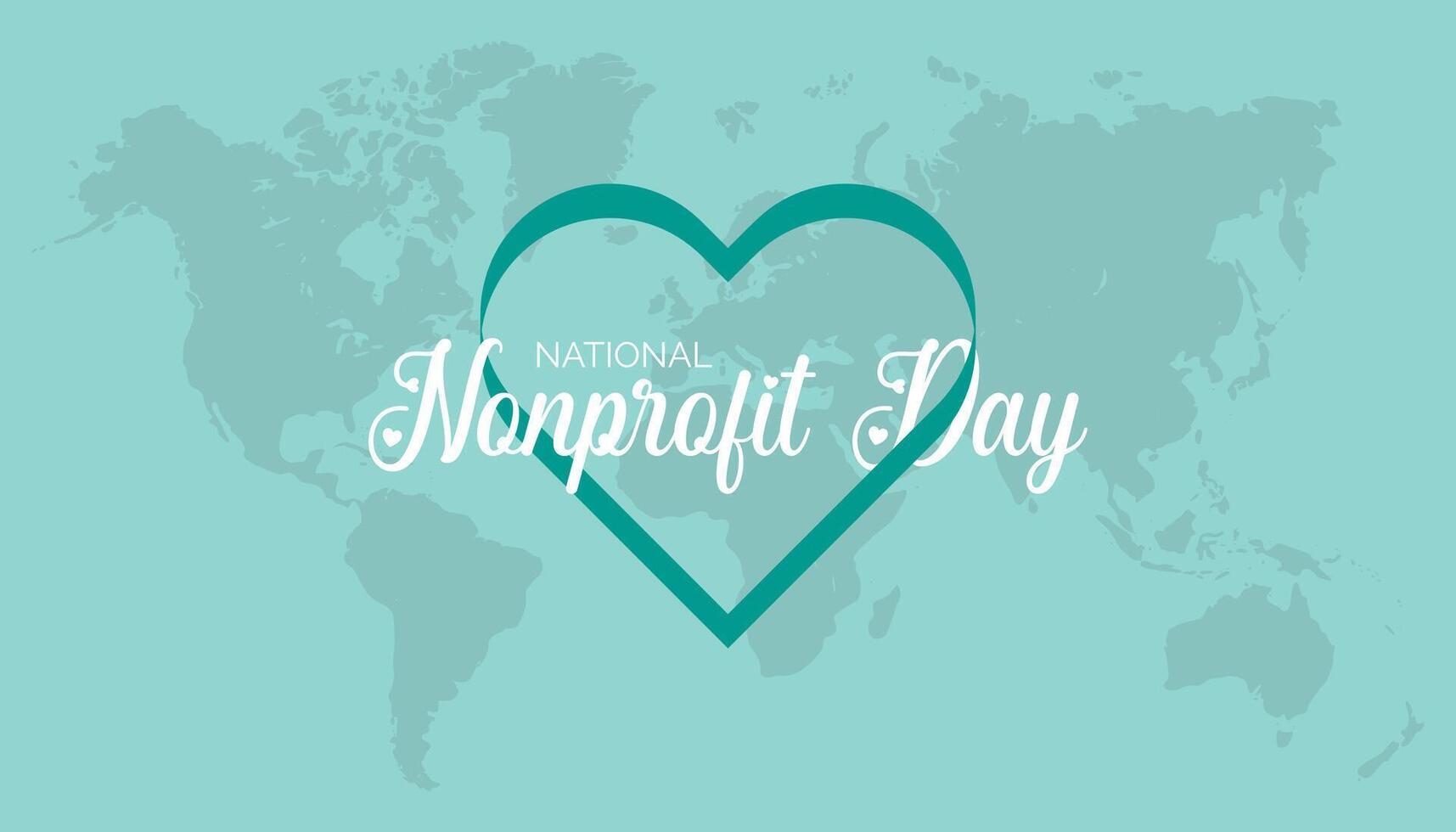 National Nonprofit Day is observed every year on August.banner design template illustration background design. vector