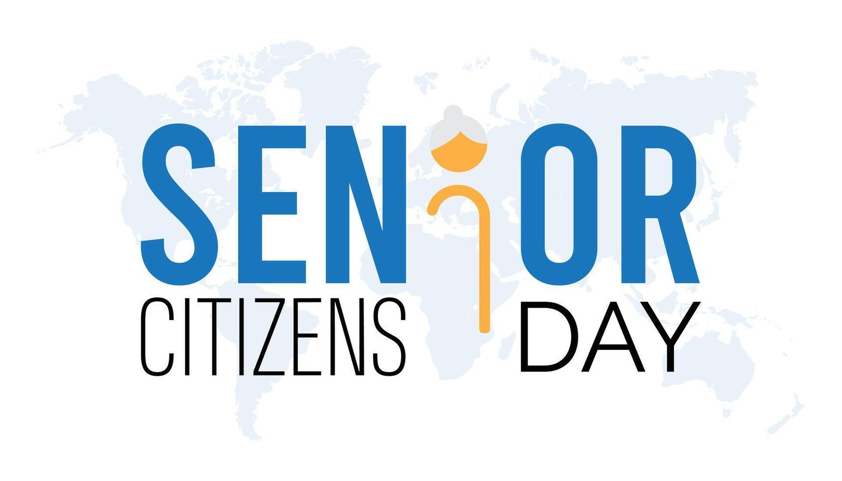 Senior Citizens Day is observed every year on August.banner design template illustration background design. vector