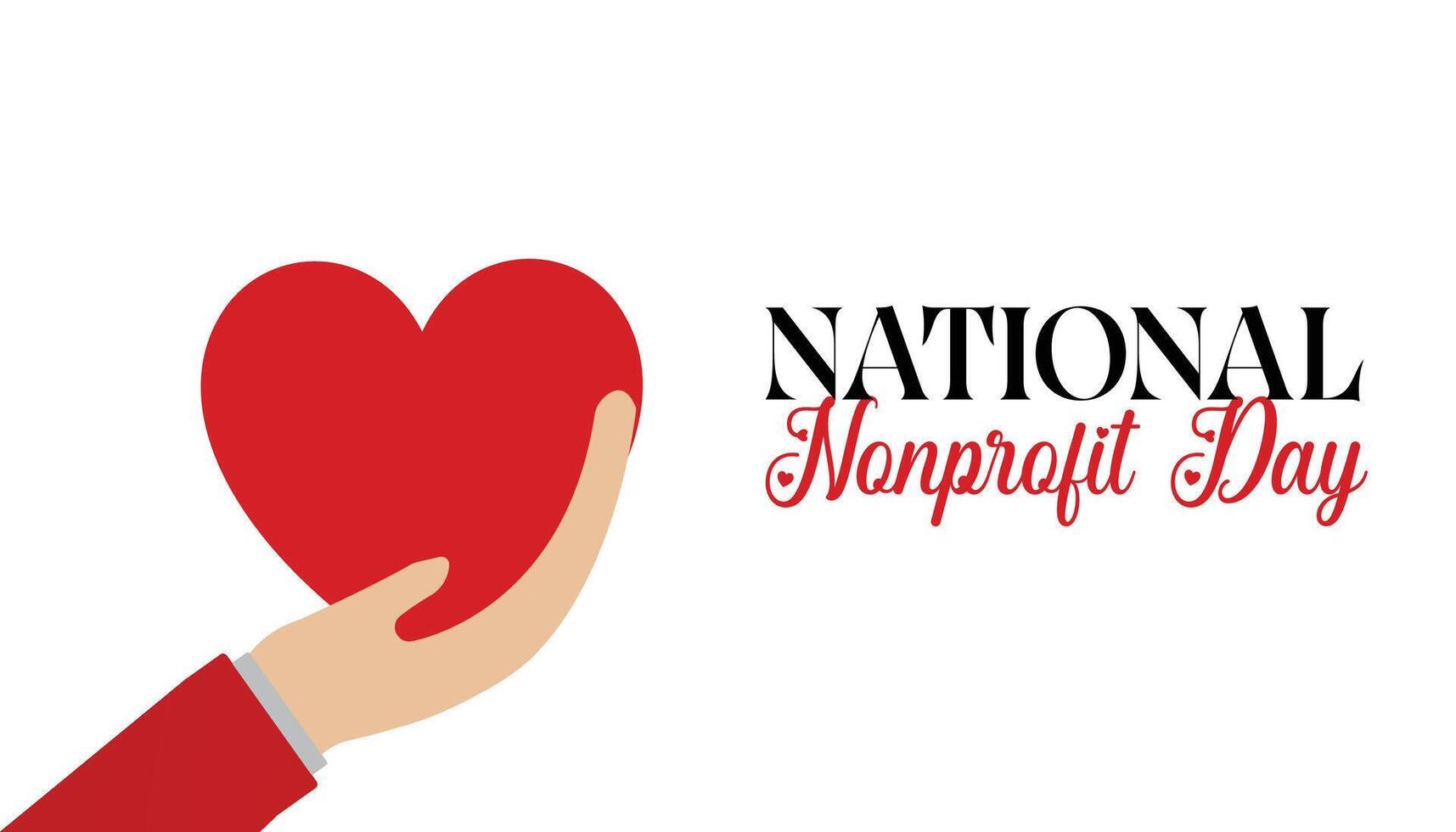 National Nonprofit Day is observed every year on August.banner design template illustration background design. vector