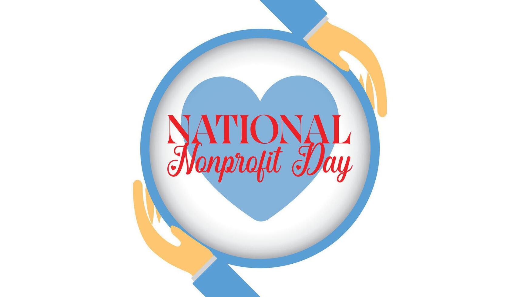 National Nonprofit Day is observed every year on August.banner design template illustration background design. vector