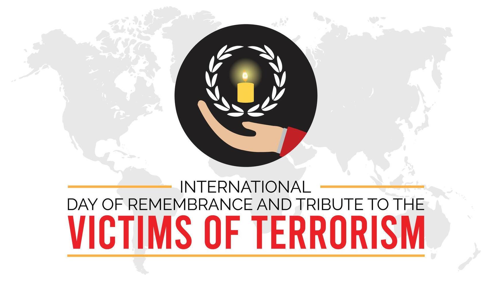 International Day of Remembrance and Tribute to the Victims of Terrorism is observed every year on August.banner design template illustration background design. vector