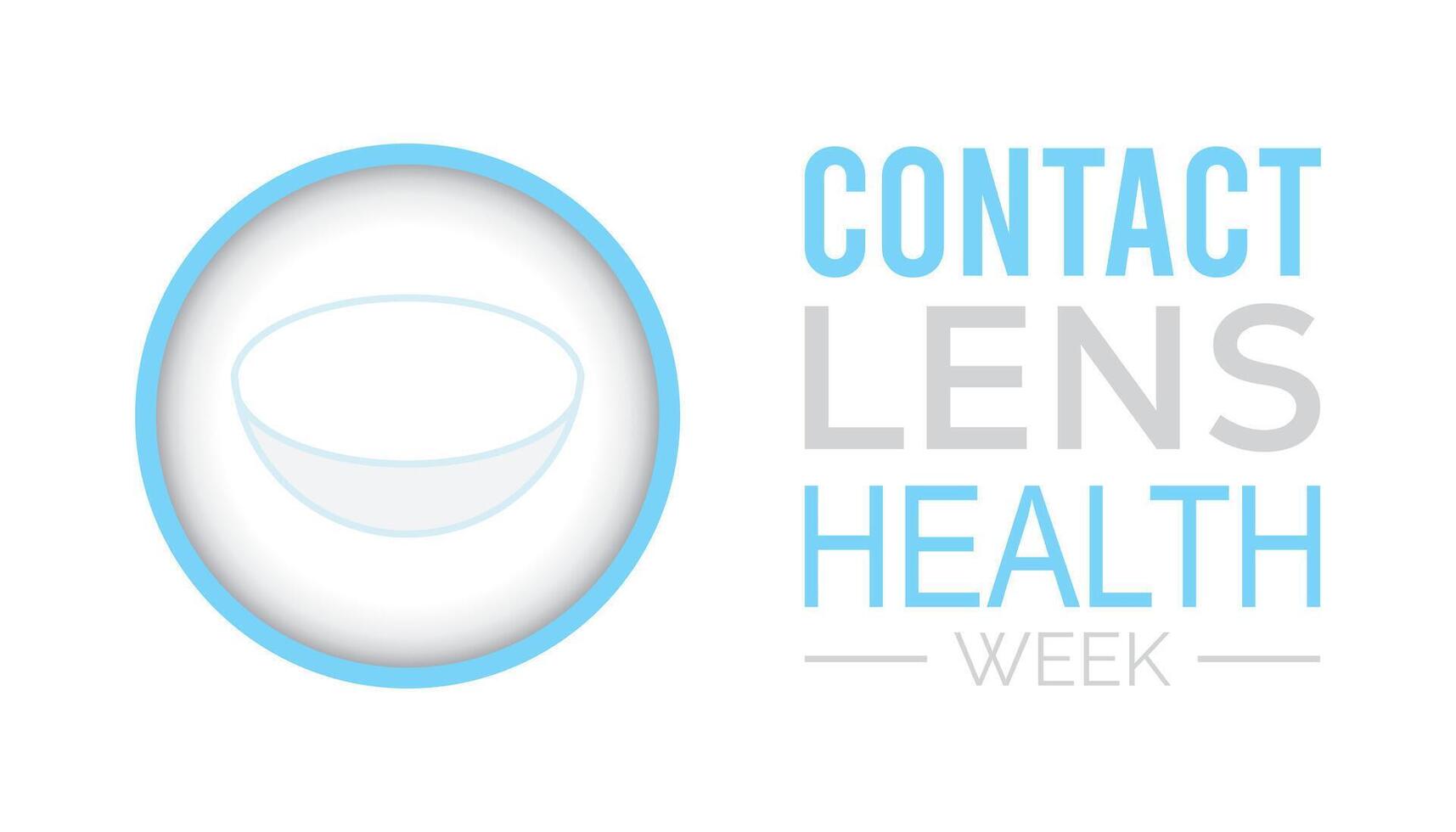 Contact Lens Health Week is observed every year on August.banner design template illustration background design. vector