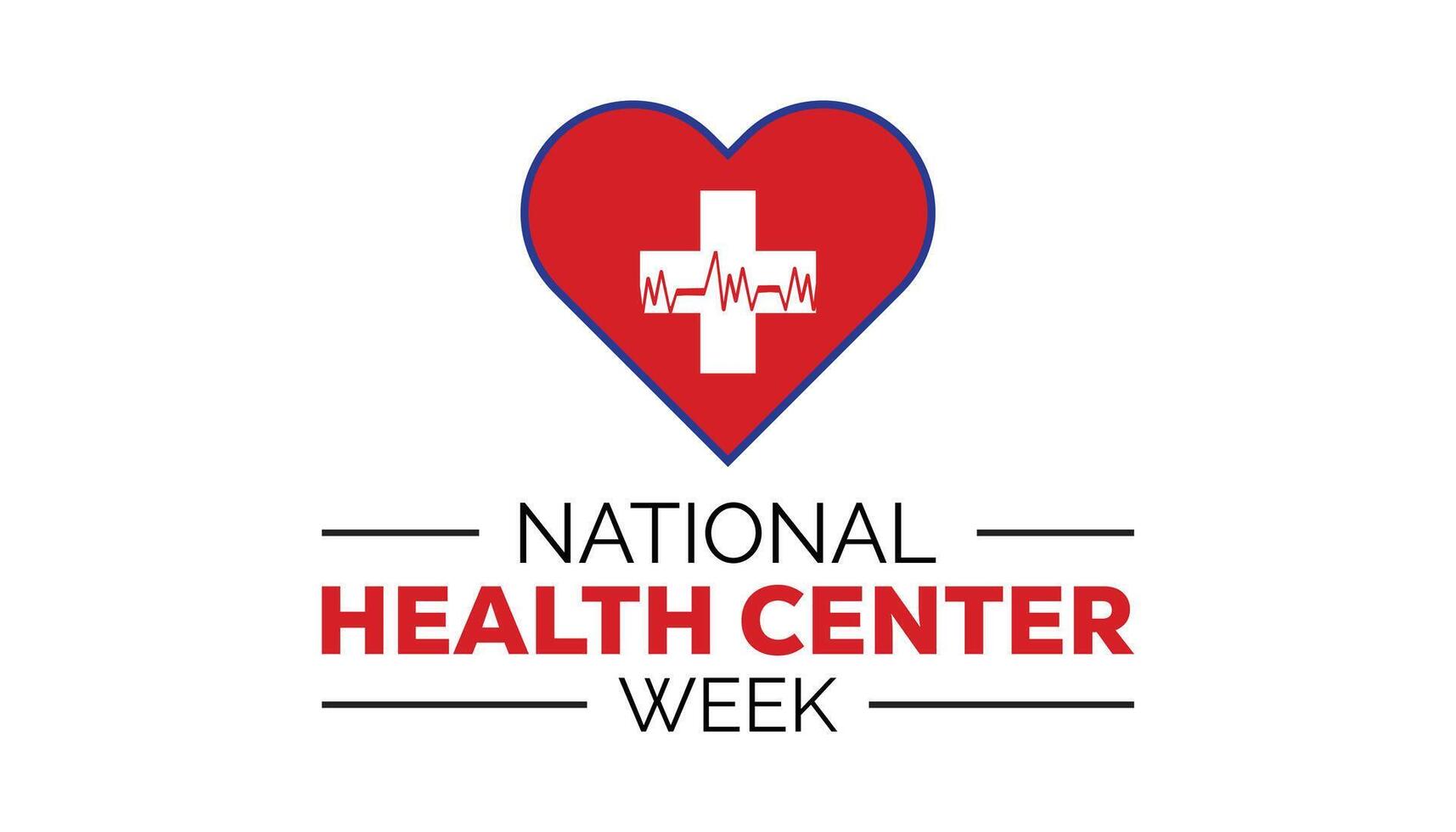 National Health Center Week is observed every year on August.banner design template illustration