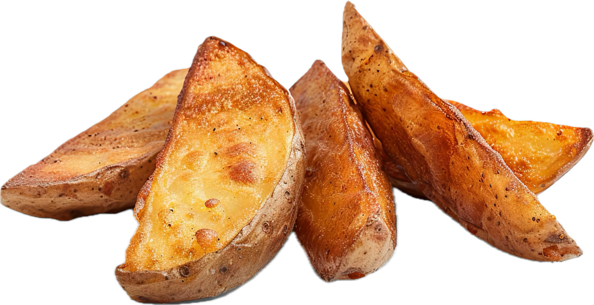 Crispy Seasoned Potato Wedges Close-Up. png